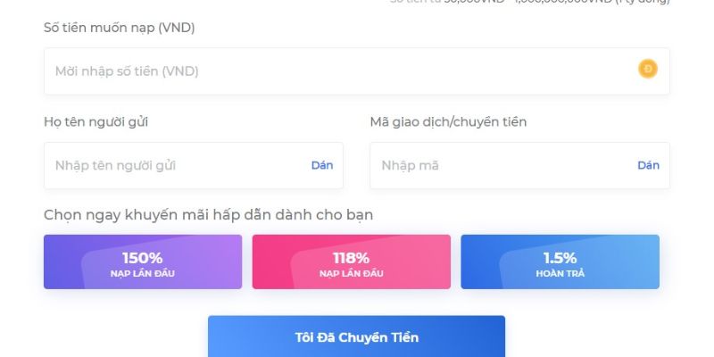 Lưu ý nên biết khi nạp tiền 78Win
